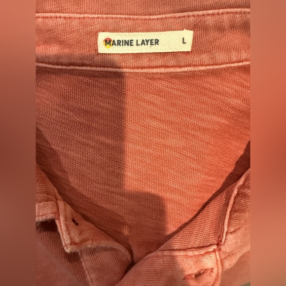 Marine Layer Men's Polo Shirt - Brick Red - Picture 3 of 3